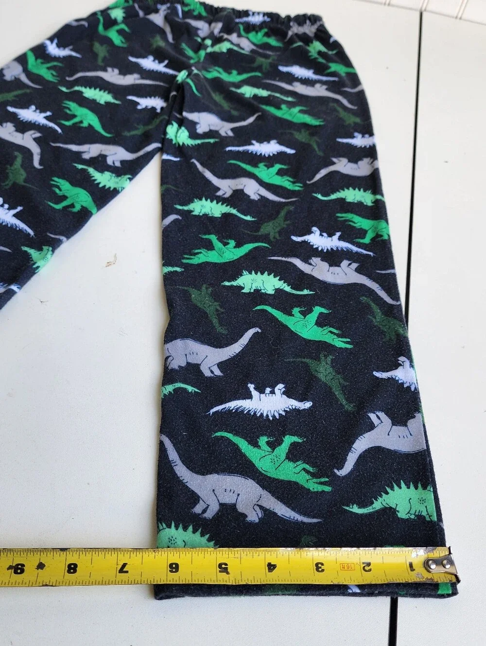 Set Of 3 Carter's Dinosaur Boy's Short Sleeve Fleece Pajama Set Sz 7